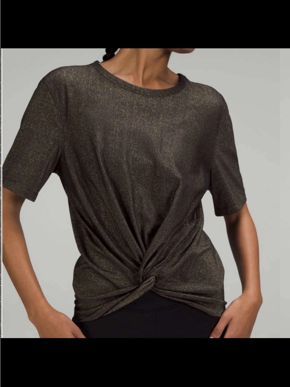 Lululemon Crescent T-Shirt Spark Black size 6